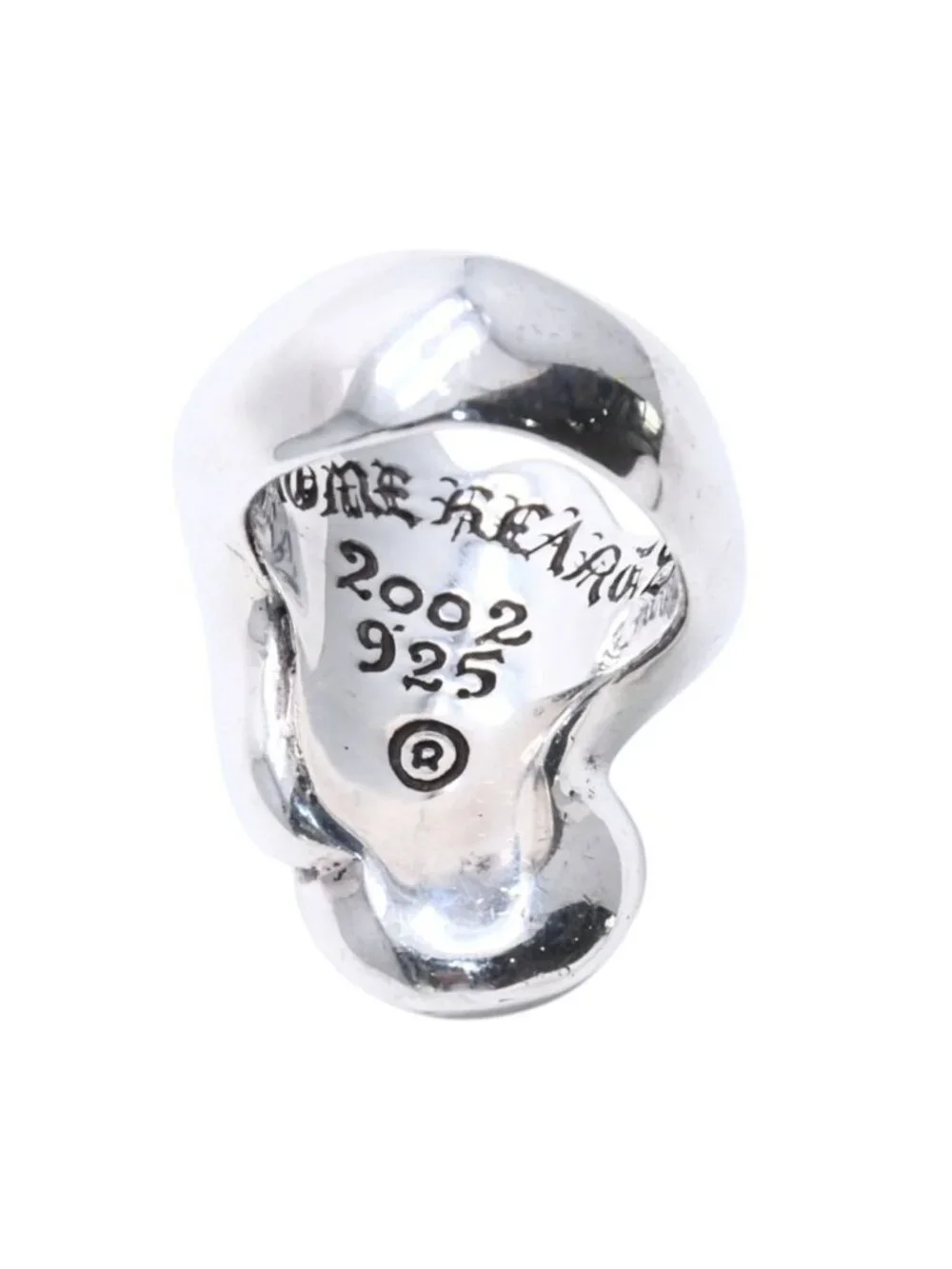 Chrome Hearts Lip Tongue LG Lip & Tan Large Ring 925 Sterling Silver